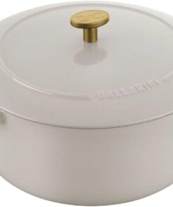 Bellamonte Fırın Tenceresi, Kızartma Tenceresi, Dutch Oven, Emaye Dökme Demir, Yuvarlak, 24 cm, 4 L, Fildişi Beyazı