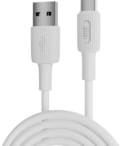 12W USB-A to Type-C Silikon Hızlı Şarj ve Data Kablosu Beyaz 2 Metre