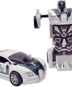 Otomatik Robota Dönüşen Araba Robot Polis Arabası
