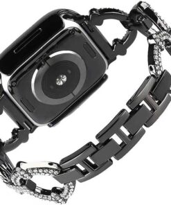 ​​​Apple İle Uyumlu Watch 38mm/40mm KRD-57 Metal Kordon Siyah