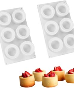 Winky Silikon Profesyonel Halka Pasta Sabun Çikolata Kek Kalıbı 6'lı Beyaz