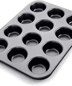Home Muffin Ve Cup Cake Fırın Tepsisi,Muffin İçin 12 Bölmeli Fırın Kabı