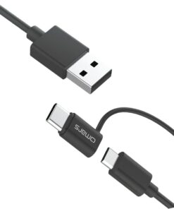 2'si 1 Arada Type-C Micro USB Şarj ve Data Kablosu 1.2 Metre