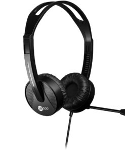 HT106 USB Kablolu Mikrofonlu Kulak Üstü Kulaklık - PC, Laptop, Tablet, Telefon Uyumlu, Ergonomik Kulak Yastıkları, İş, Oyun, Çağrı Merkezi için, Esnek Mikrofonlu Kulak Üstü Kulaklık Siyah
