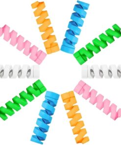 Trend 10 Adet Spiral Esnek Silikon Kablo Koruyucu iPhone - Micro USB ve TYPE-C ve Diğer Tüm Kablolar İçin Uygun Kablo Koruyucu 4 Farklı Renk Kablo Koruyucu