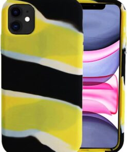 Renkli Desenli Kılıf IPhone 12 İle Uyumlu Baskılı Kılıf Kadife İç Yüzey Leke Tutmaz Silinebilir Dizayn Renkli Baskılı Desenli Taribo Kılıf Yellow