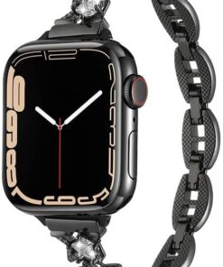 Apple İle Uyumlu Watch 38mm/40mm KRD-104 Metal Kordon Siyah