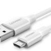 Micro-USB & USB-A Data ve Şarj Kablosu, 1.5 Metre, Beyaz