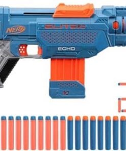 Elite 2.0 Echo CS-10 Blaster - 24 NERF dart, 10-dart klip dergisi, çıkarılabilir omuz desteği ve namlu uzatma, 4 taktik ray, hayal kırıklığı içermeyen ambalaj