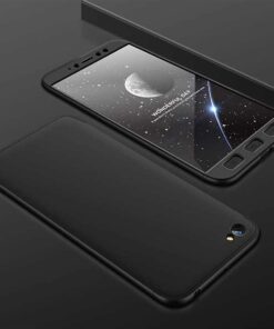 1503 Xiaomi Redmi Y1 Lite ile Uyumlu Kılıf, Double Dip AYS 3in1 Sert Rubber Kapak, Siyah