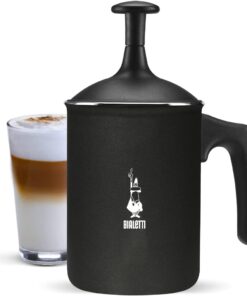 Tutto Crema Süt Köpürtücü 3 Fincan, Çift Süzgeçli, Sağlam Süt Köpüğü İçin, 0,16 L, Siyah
