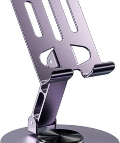 Telefon Tutucu Masaüstü Telefon Tablet Standı Yüksek Kalite Metal Katlanabilir 360 Dönen Ayarlı S013