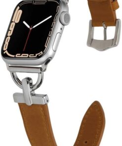 ​​​Apple İle Uyumlu Watch 42mm KRD-53 Deri Kordon Kahverengi