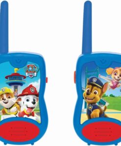 Lexibook-TW12Pa Paw Patrol Paw Patrol Chase Walkie Talkies, Çocuklar için İletişim Oyunu, Kemer Klipsi, Akülü, TW12PA, Mavi/Kırmızı - İspanyolca Versiyon