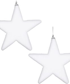 Yılbaşı Süsü Yılbaşı Yıldız 2'li Set Beyaz 19 Cm.