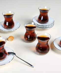Maria Platin 12 Parça 6 Kişilik Çay Takımı