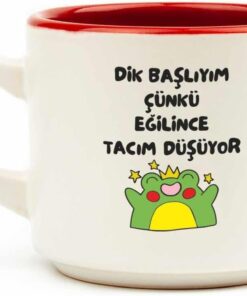 TASARIM Eğilince Tacım Düşüyor Beyaz Venüs Kupa - Hediye Seramik Kupa