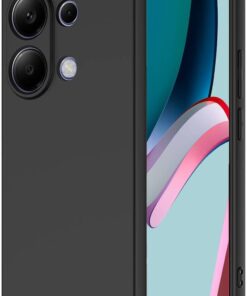 Xiaomi Redmi Note 13 Pro 4G Uyumlu içi Kadife Leke Tutmaz Yumuşak Lansman Kılıf (Siyah)