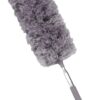 140 Cm Teleskopik Uzatılabilir Mikrofiber Yumuşak Başlıklı Gri Toz Alma Fırçası Toz Püskülü Bükülebilir Dip Köşe Başlık