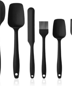 Silikon Spatula Seti, 6 adet silikon spatula, çorba kaşığı, fırın fırçası, spatula, ısıya dayanıklı ve yapışmaz, paslanmaz çelik ve dikişsiz tek parça tasarım.Kaliteli Malzeme