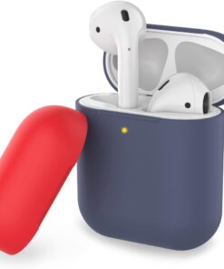 Airpods Kılıf AirPods1-2 Nesil Uyumlu Yedek Kapak Hediyeli Silikon Mat Kılıf PT-38 Lacivert Mavi