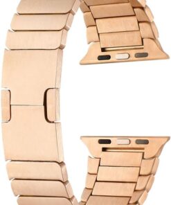 Apple İle Uyumlu Watch 42mm KRD-82 Metal Kordon Rose Gold