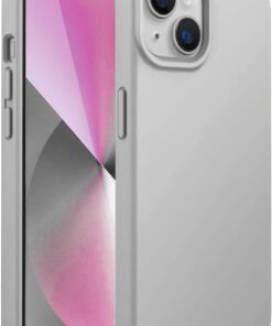 GİYİM & AKSESUAR İphone 15 (6.1) İle Uyumlu İçi Kadife Tam Uyumluluk Sağlayan Lansman Silikon Kılıf Şok Emici Full Kasa Koruma Sağlayan Kılıf (Gri)