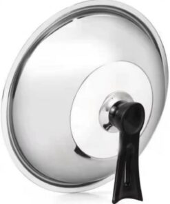 Dikey Tasarım Tencere Kapağı Kolu, Siyah Metal, Isıya Dayanıklı ve Ergonomik Tasarım, Kolay Montaj, Dayanıklı ve Şık Görünüm, Tüm Tencere Kapaklarıyla Uyumlu