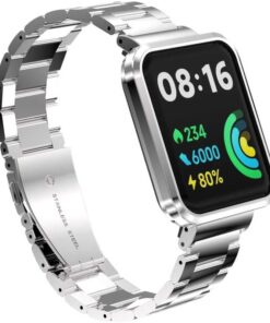Xiaomi İle Uyumlu Redmi Watch 2 Lite KRD-60 Metal Kordon Gümüş