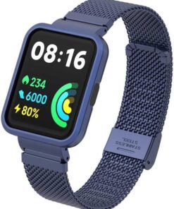 Xiaomi İle Uyumlu Redmi Watch 2 Lite KRD-66 Metal Kordon Lacivert