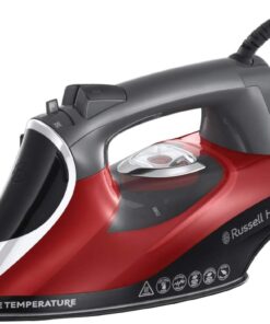 Hobbs One Temperature buharlı ütü (2.600 W, tüm kumaşlar için optimum sıcaklık ayarı, seramik turmalin ütü tabanı, değişken buhar 0-50 g/dak, buhar çıkışı 210 g/dak) ütü 25090-56