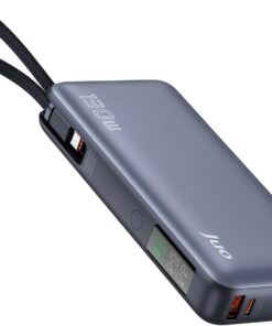 20000mAh 130W LED Ekranlı USB-A + Type-C Kablolu Powerbank Taşınabilir Hızlı Şarj Cihazı