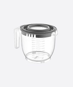 Home 2200 ml Kapaklı Mikser Kabı, Kaydırmaz Tabanlı ve Kulplu, Dayanıklı ve Çok Yönlü Mutfak Aleti PP Plastik