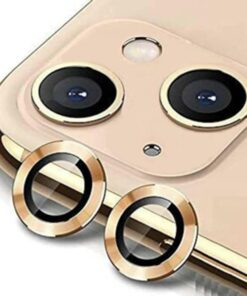 iPhone 14 ile Uyumlu Premium Kalite Safir Kamera Lens Koruyucu Telefon Kamerası İçin Tüm Darbe ve Çiziklere Karşı Ultra Tam Koruma Sağlar - Full HD 4K Görüntü Kalitesi Sunar (GOLD)