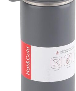 Vakumlu Kupa Paslanmaz Çelik Vakum Yalıtımlı Bardak 500ml, Taşınabilir Termal Şişe, Açık Gri Vakumlu Kupa Şişesi