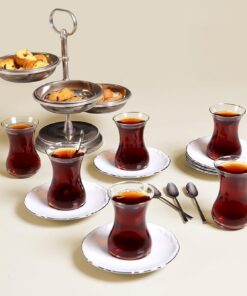 Maria Platin 12 Parça 6 Kişilik Çay Takımı