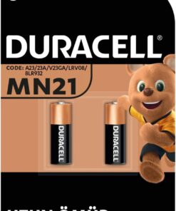 MN21 Özel Alkalin Pil (2’li Paket) 12V (A23 / 23A / V23GA / LRV08 / 8LR932) – Uzun kullanım ömrü garantili – Kablosuz Kapı Zillerinde Kullanım – 5 Yıl Depolama Ömrü Garantisi – Sızıntı önleme