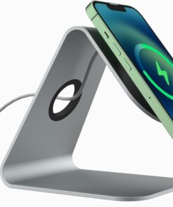 B1-MS3 Alüminyum Şarj Standı (MagSafe ile Uyumlu) (Gümüş)