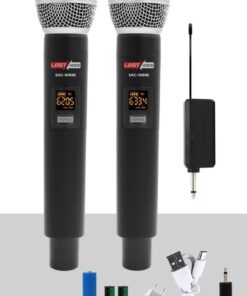 SXC-1099E Şarjlı ÇİFTLİ EL Telsiz Kablosuz Mikrofon UHF