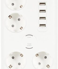 SPN7060WA Akım Korumalı Priz 6'lı 900J 2m 4 USB 20W 1 Type-C 15W, Standart