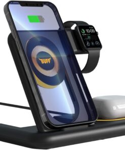 LABS Buff BL40 5in1 Telefon Watch Kulaklık Tutucu Kablosuz Led Işıklı Hızlı Şarj Standı