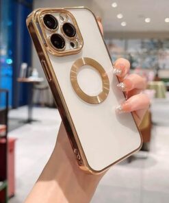aks iPhone 14 pro uyumlu lens korumalı lazer kılıf gold