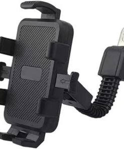Bisiklet Motosiklet ve Scooter için Dikiz Aynası Uyumlu Telefon Tutucu Orjinal Malzeme Yüksek Kalite 360 Derece Dönebilen Universal Modellere Uyumlu Kolay Kurulum BY555 (BY555 - Dikiz Ayna)