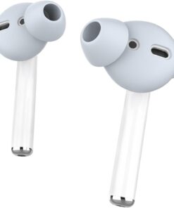Airpods-EarPods ile Uyumlu Kulaklık Kılıfı 0.5mm İnce Tasarım 3Çift S Boy Sağlam Kavrama Açık Mavi