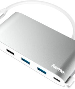 USB-C Hub, Multiport, 8 Ports, 3 x USB-A, 2 x USB-
