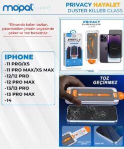 iPhone 13/13 Pro Uyumlu Uygulama Aparatlı Hayalet Privacy Duster Killer Cam Telefon Ekran Koruyucu