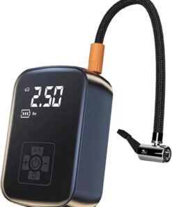 Auhma Model Lastik Şişirme Cihazı Taşınabilir Hava Kompresörü Ekranlı Kablosuz Bisiklet Pompası, 150 PSI LED Işıklı Araba Lastikleri Pompası Arabalar, Motosikletler için Hava Pompası