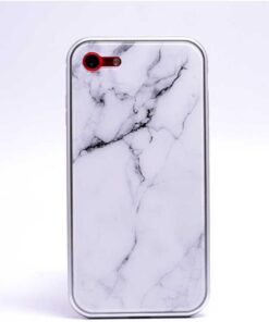 Apple iPhone 7 ile Uyumlu Mermerli Devrim Beyaz Cep Telefonu Kılıfı