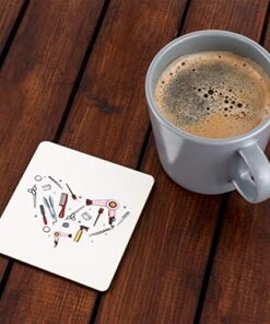Kuaförüne Hediye Ahşap Bardak Altlığı