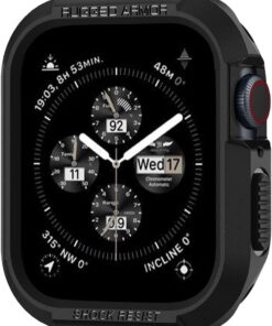Apple Watch 45mm/44mm (Seri 9/8/SE2/7/6/SE/5/4) Kılıf Rugged Armor Black - 062CS24469